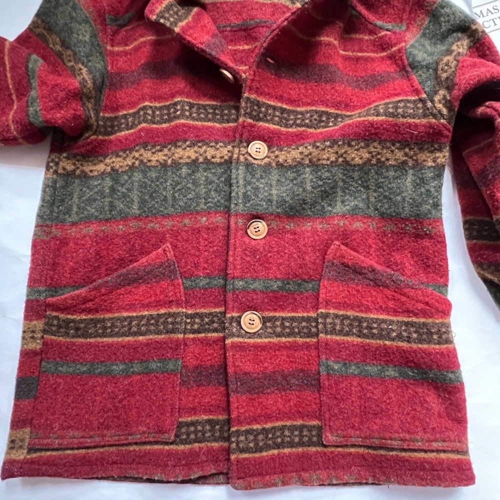 Stockade Wool Blanket Coat Southwestern Aztec Jacket Men's Size Large Vintage - Picture 3 of 6